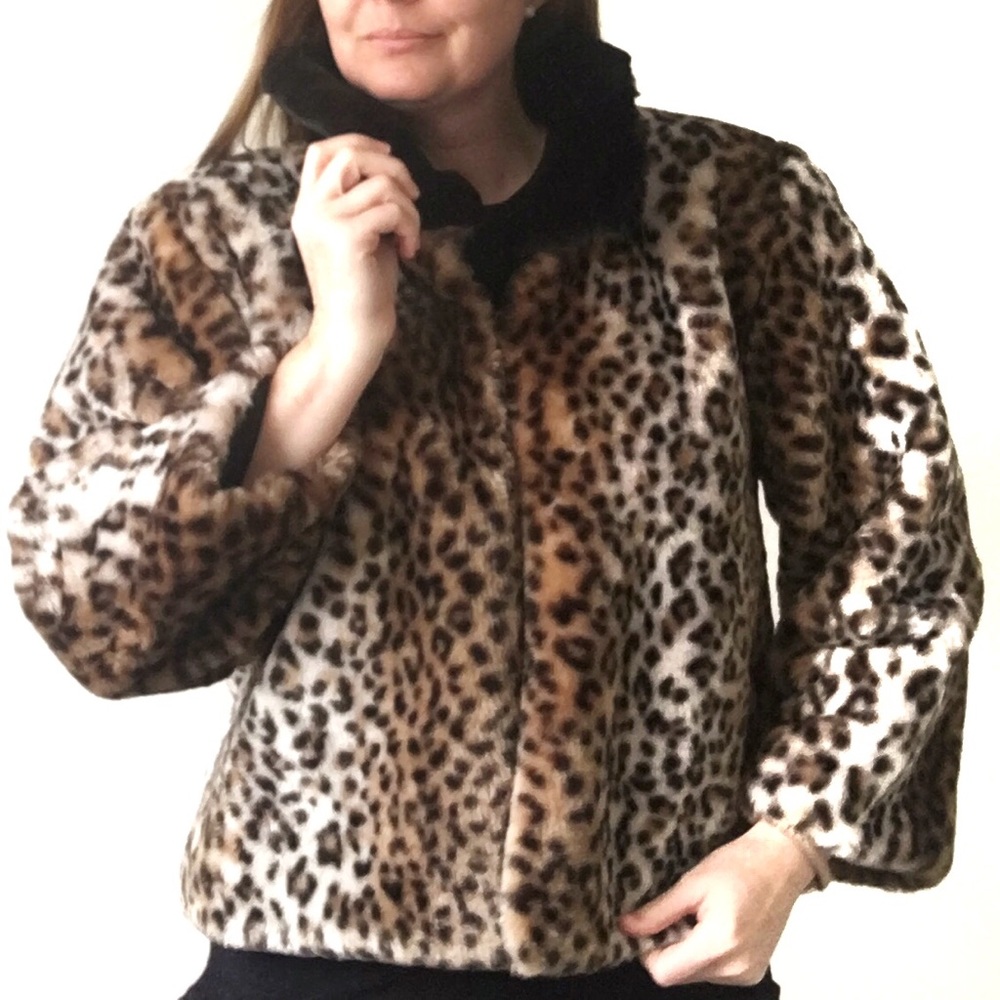 Kenneth Cole Reaction Faux Leopard Jacket